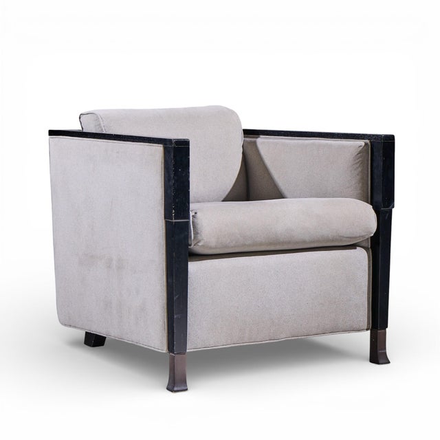 Baker Furniture Company Bill Sofield for Baker Furniture Salon Lounge Chairs - Pair For Sale - Image 4 of 13