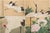 Khaki XL Meiji Era Japanese Byobu Screen "Landscape With Red-Crowned Cranes" in Yamato-E Style For Sale - Image 8 of 12