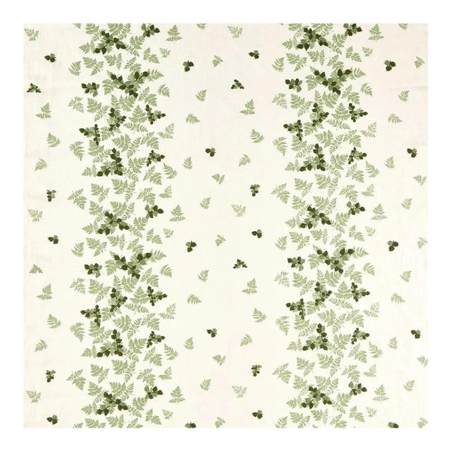 Sanderson Alice`s Fern Fabric in Silver/Green For Sale