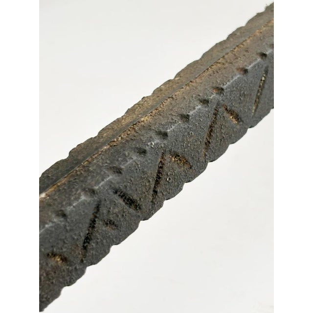 Gold Cast Iron and Brass Andirons, France, 1950, Set of 2 For Sale - Image 8 of 10