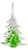 Signed 10" Swedish Blown Art Glass Green Tree For Sale