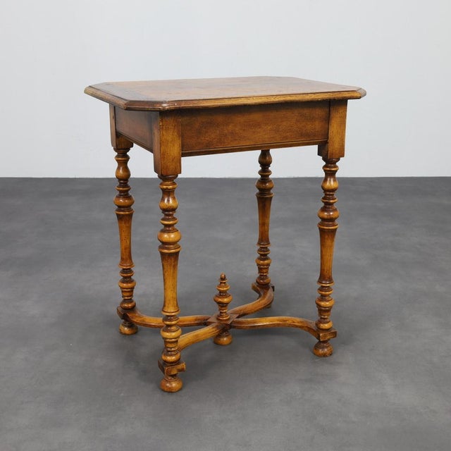 Brown Neo-Baroque Side Table with Drawer, 1890s-1920s For Sale - Image 8 of 8
