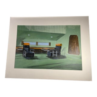 Land of the Giants Spindrift Concept Art Painting 1960's Pop Art Hollywood Mid-Century Modern Space Age - Unknown Artist For Sale