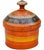 Hollywood Regency Mid 20th Century Hand-Painted Colorful Asian Wooden Lidded Bowl For Sale - Image 3 of 8