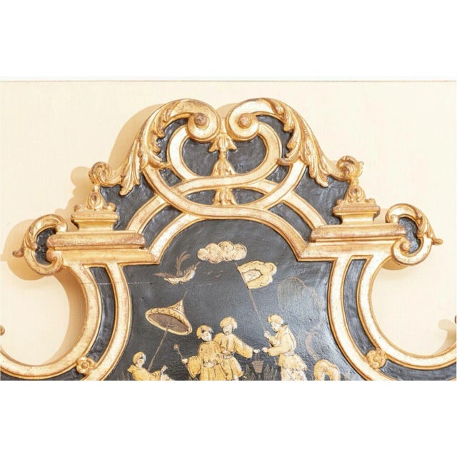 Chinoiserie 20th Century Antique Chinoiserie Gilt Wood Statement Mirror For Sale - Image 3 of 13