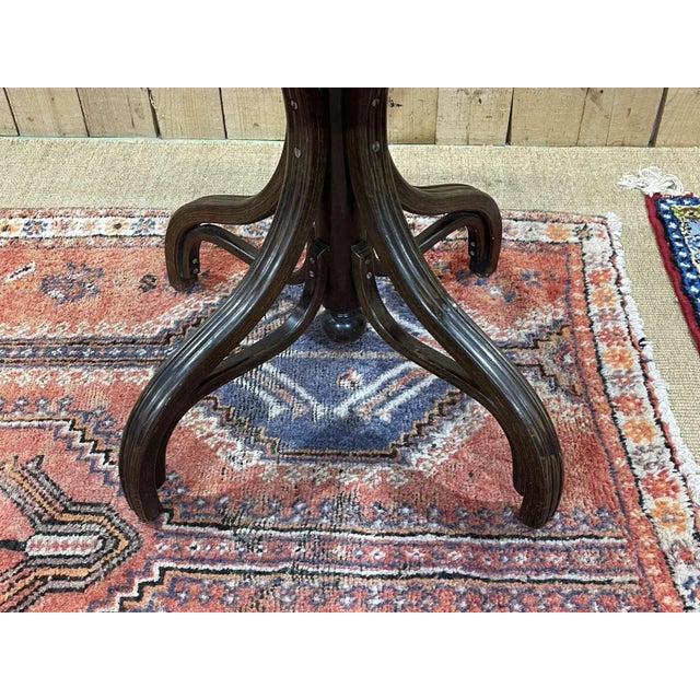 Mahogany and Beech Bistro Table, 1950s For Sale - Image 6 of 7