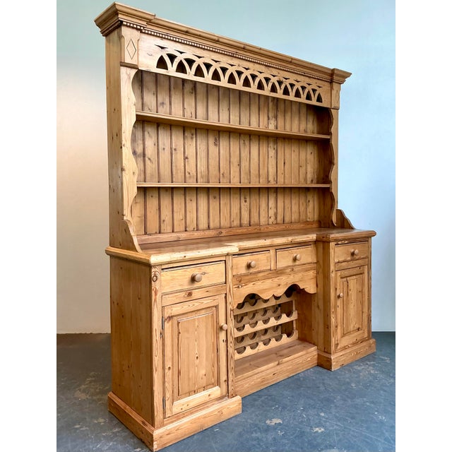 Vintage Rustic Knotty Pine Hutch For Sale - Image 4 of 12