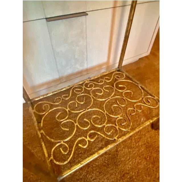 1930s Hollywood Regency Gold Iron Towel Rack For Sale - Image 9 of 10