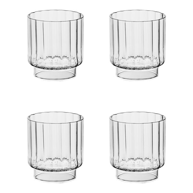 Pillar Tumbler Glass - Set of 4 For Sale