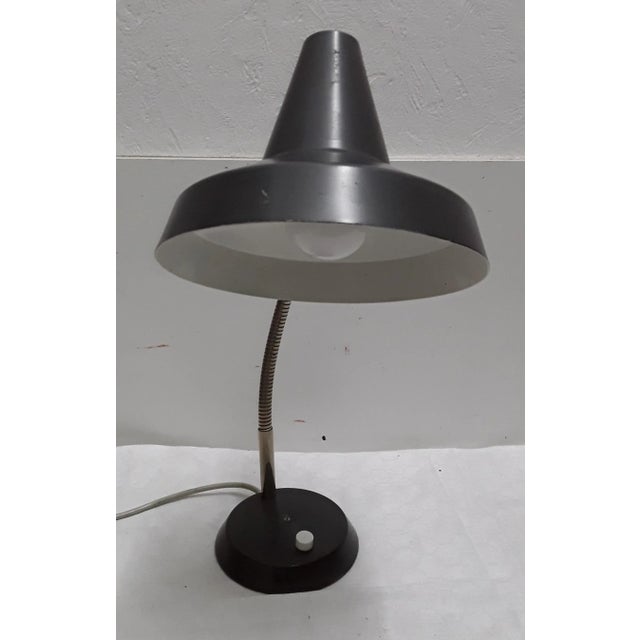 Swivel Metal Table Lamp with Chrome Spiral, 1970s For Sale - Image 3 of 5
