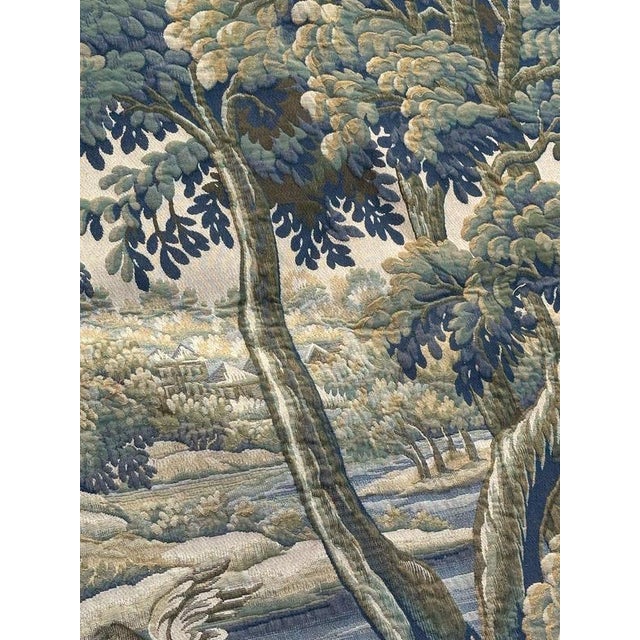 Vintage French Aubusson Style Jacquard Halluin Tapestry, 1960s For Sale - Image 9 of 18