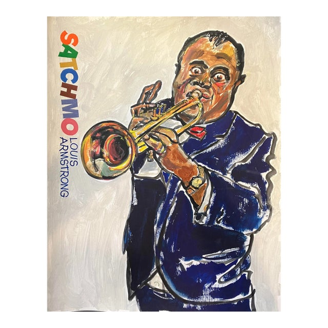 Contemporary Original E.J.Hartmann Modernist Portrait Painting Louis Armstrong Satchmo For Sale