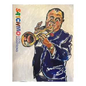 Contemporary Original E.J.Hartmann Modernist Portrait Painting Louis Armstrong Satchmo