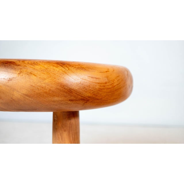 Brown 1970s Mid Century Artek Bertel Gardberg Style Wooden Stool For Sale - Image 8 of 12