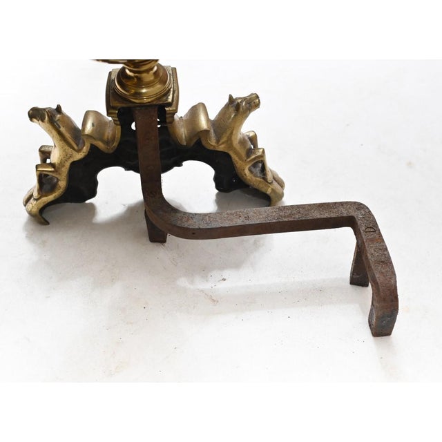 Regency Brass Andirons, Set of 2 For Sale - Image 10 of 11