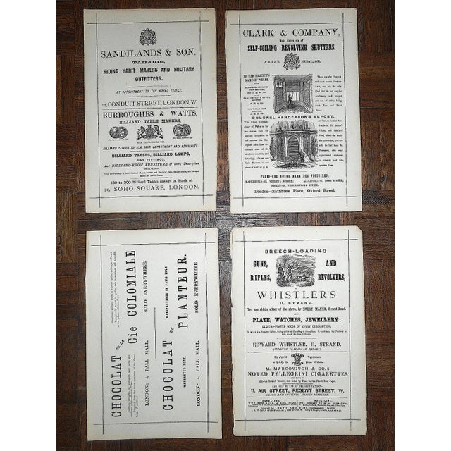 Antique 19th Century Advertising-Folio Size-Set of 4 For Sale - Image 4 of 7