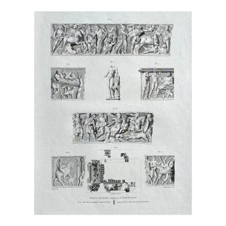 1822 Roman Reliefs Barcelona Engraving For Sale