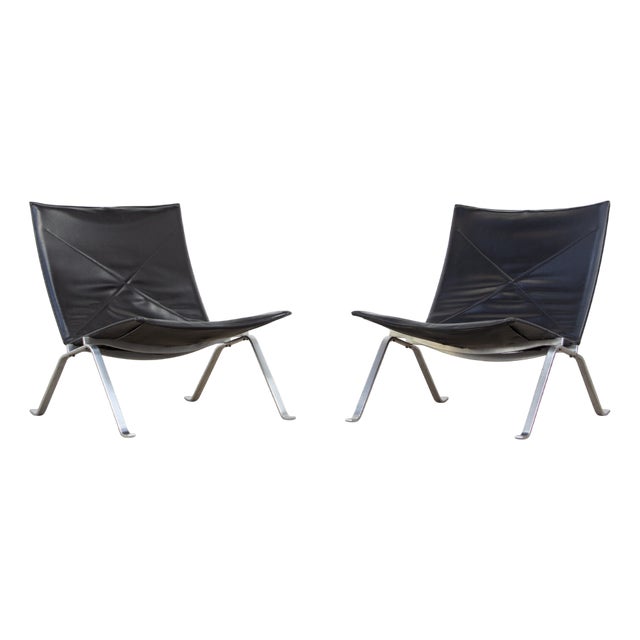 PK 22 Chairs by Poul Kjærholm for Fritz Hansen, 1990s, Set of 2 For Sale