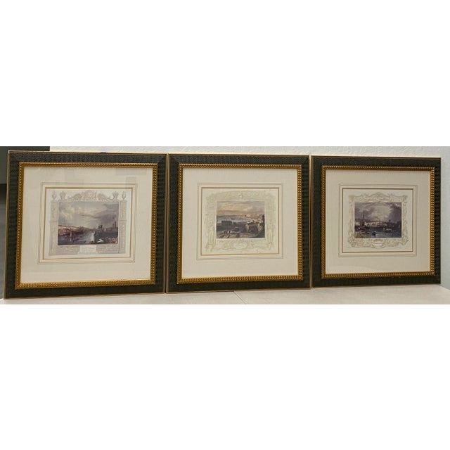 Set of Three "Thames River Views" Framed Prints Late 20th C. For Sale - Image 13 of 13