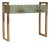 Green Murano Glass Console with Brass Handles and Legs by Justfurnituress For Sale