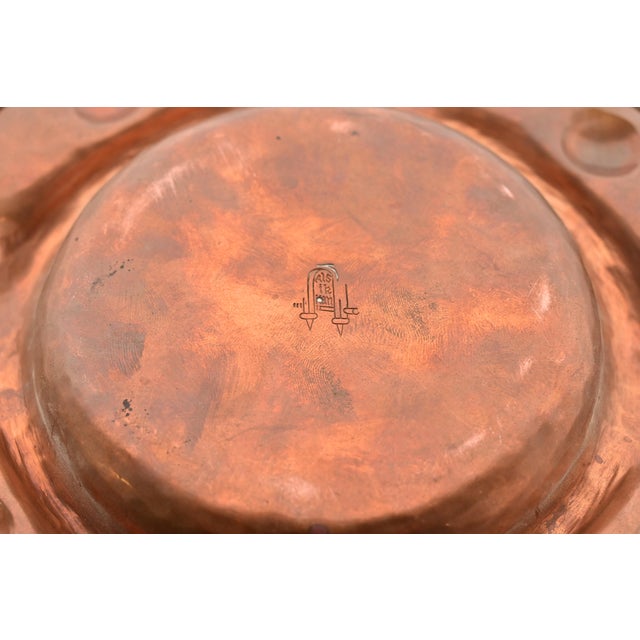 Gustav Stickley Signed Hammered Copper Ashtray or Catchall, Circa 1910 For Sale - Image 9 of 10