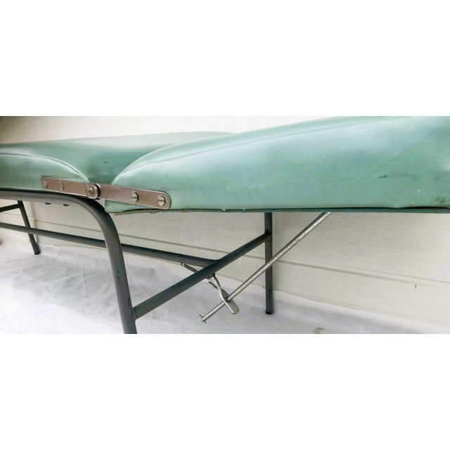 Mid-Century Modern Industrial Medical Couch with Adjustable Headrest, 1960s For Sale - Image 4 of 17