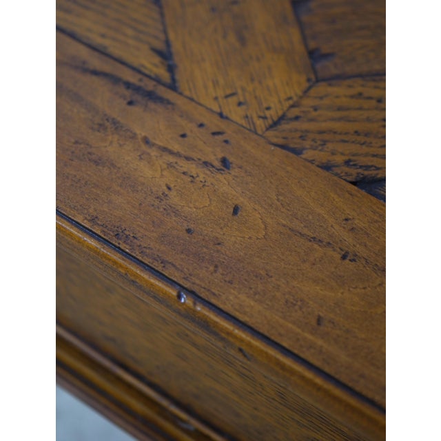 Lillian August Parquet Inlaid 1 Drawer Game Table For Sale - Image 13 of 17