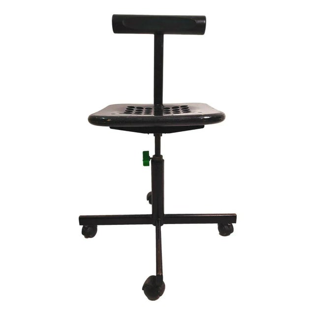 Rare "polo" model collector's chair, designed by paolo parigi for Heron Parigi, 1975 metal frame with four-star base,...