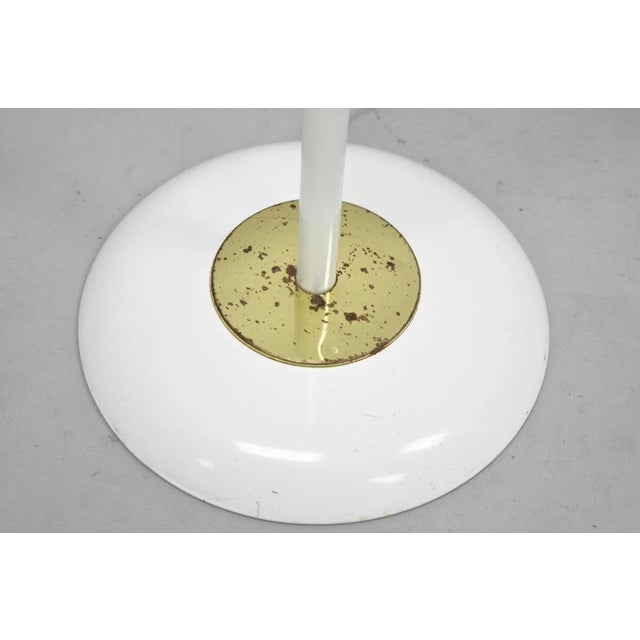 Mid 20th Century Gerald Thurston for Lightolier Mid Century Modern White Metal Pole Floor Lamp For Sale In Philadelphia - Image 6 of 14