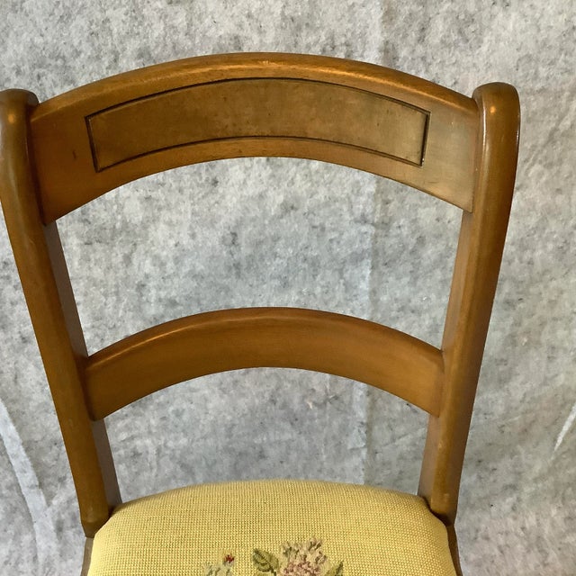 Vintage Needlepoint Chair For Sale - Image 9 of 10
