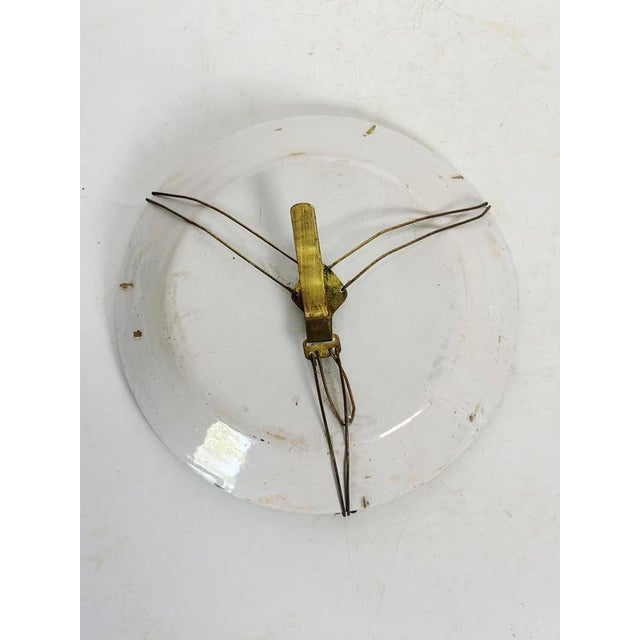 White Antique French Ceramic Plates, 1800s, Set of 2 For Sale - Image 8 of 17