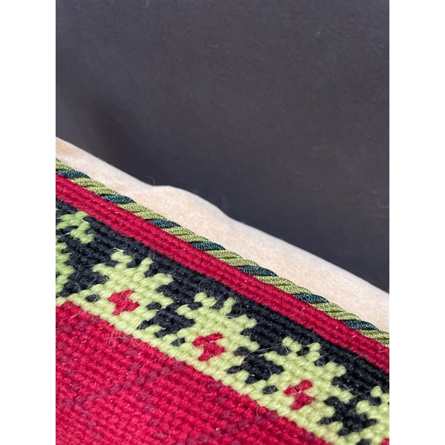 French Style Fleur De Lis Needlepoint Throw Pillow For Sale In Chicago - Image 6 of 8