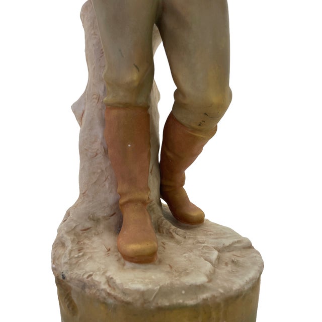 Royal Dux Porcelain Harvest Figurines — A Pair For Sale - Image 12 of 17