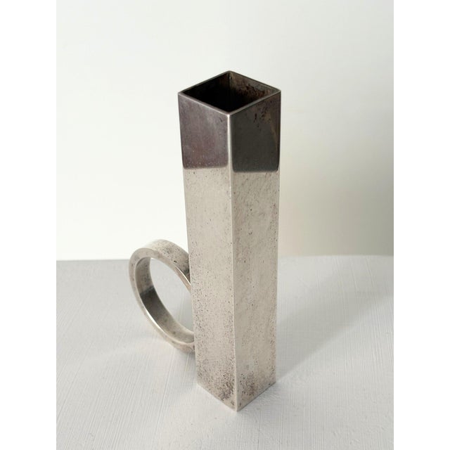Contemporary Art Deco Minimal Silver Vase by Arthur Price, England, 1930 For Sale - Image 3 of 6