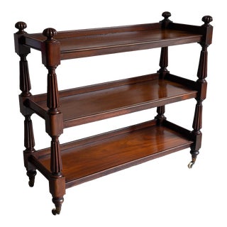 A William IV Period Solid Mahogany Three-Tier Dumbwaiter, English, Ca. 1830 For Sale