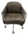 Restoration Hardware Teen Brown Leather & Aluminum “Aviator” Office Chair For Sale