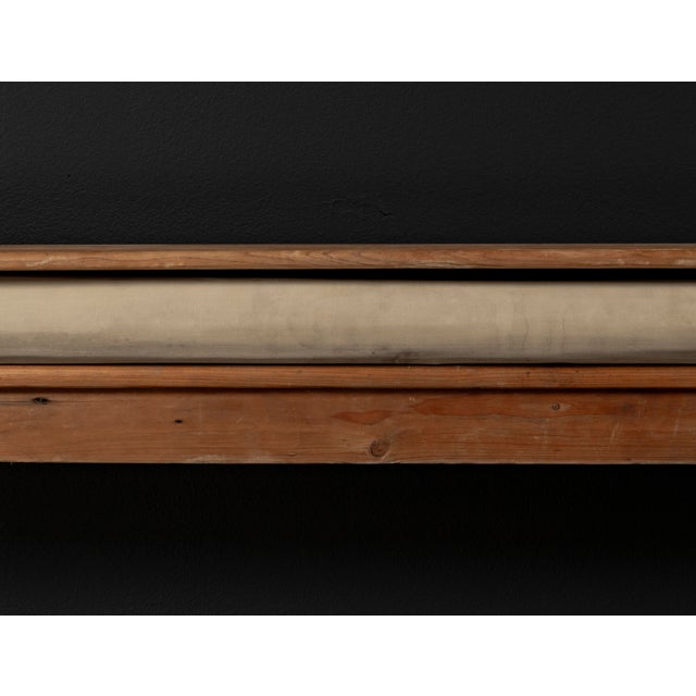 Large Original Canvas with Wooden Box, 1930s For Sale - Image 18 of 18