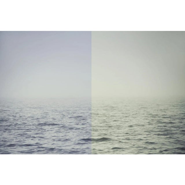Large Scale Minimalist Ocean Art Print 56x36" Pacific Ocean Fog by Angela Cameron For Sale