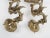 Brass 1950s Spanish Gothic Revival Brass Dragon Wall Sconces With Opal Glass Shades - A Pair For Sale - Image 8 of 9