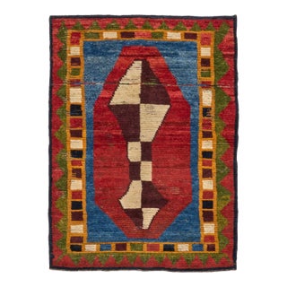 20th Century Antique Persian Gabbeh Rug With Bold Polychrome Design - Rug & Kilim For Sale