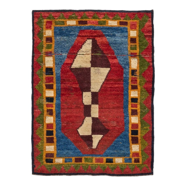 20th Century Antique Persian Gabbeh Rug With Bold Polychrome Design - Rug & Kilim For Sale