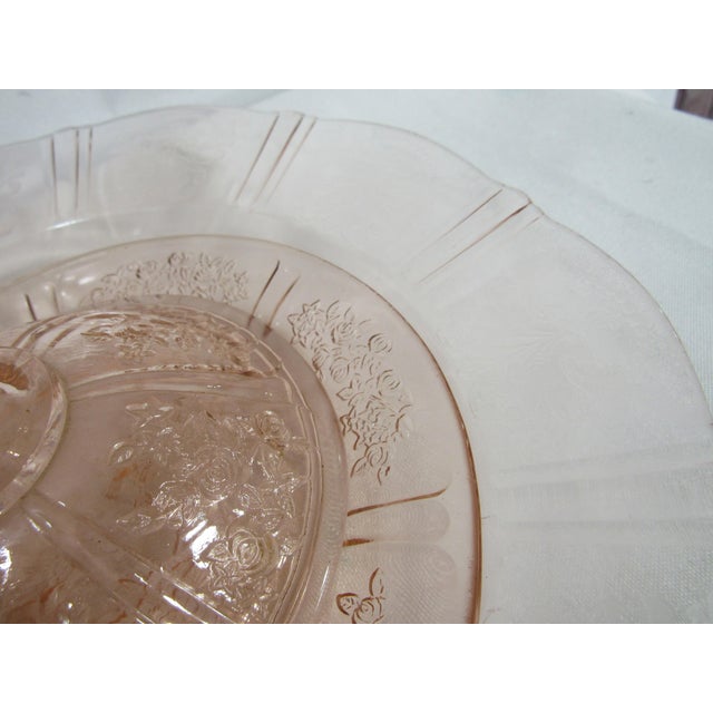 Mid 20th Century Pink Depression Glass Pieces Covered Dish and Rimmed Bowl For Sale In New Orleans - Image 6 of 15