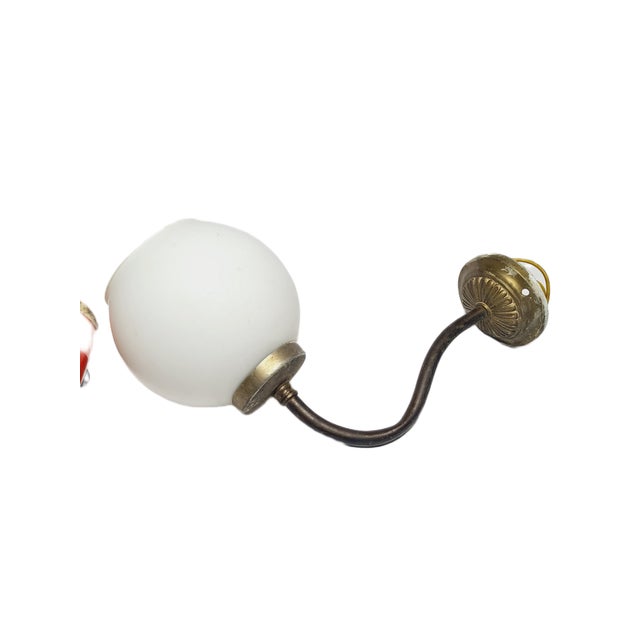 Art Nouveau Style Wall Lamp, Poland, 1950s, in Very Good conditions. Designed 1950 to 1959 European Plug (up to 250V).The...