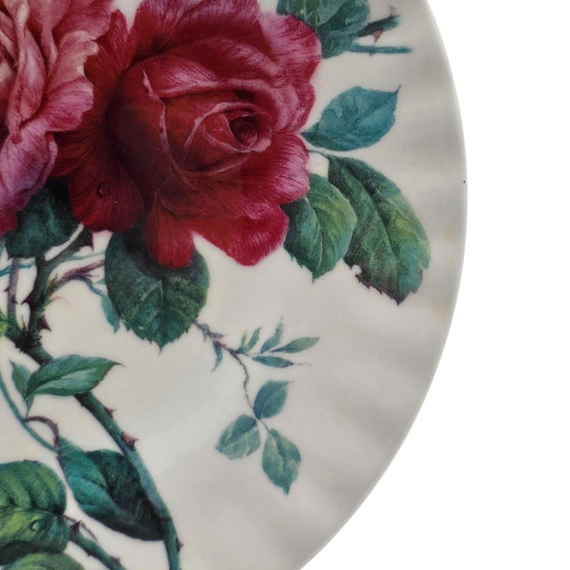 Roy Kirkham English Rose Fine Bone China Salad Plates, Set of 8, 8" For Sale - Image 10 of 12