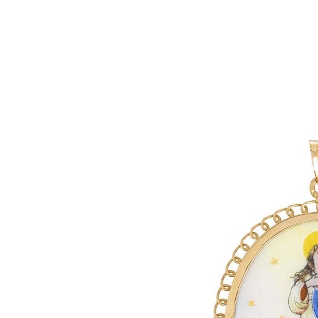 Jewelry - Our Lady of the Conception medal in 19.2K gold. 20th-century Portuguese piece in 19.2 kt gold, composed of an...