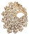 Vintage 1966 Signed Monet Goldtone Filigree Brooch For Sale