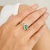 Designer Emerald Diamond Open Ring for Wedding in 14K Gold featuring natural emerald of 1.04 carats and diamonds of 0.24...