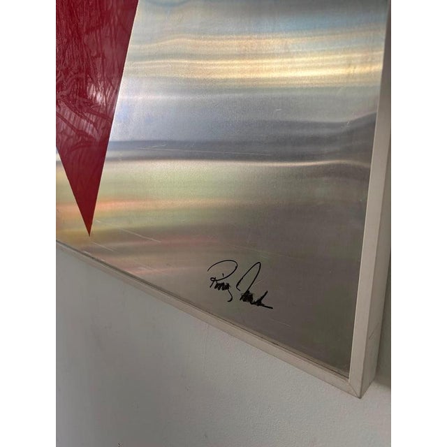 1960s Geometric Composition on Steel, Italy, 1960s For Sale - Image 5 of 8