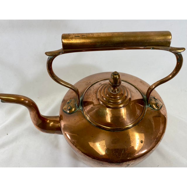 Large Antique Victorian Copper Tea Kettle Made in England Circa 19th Century Chairish