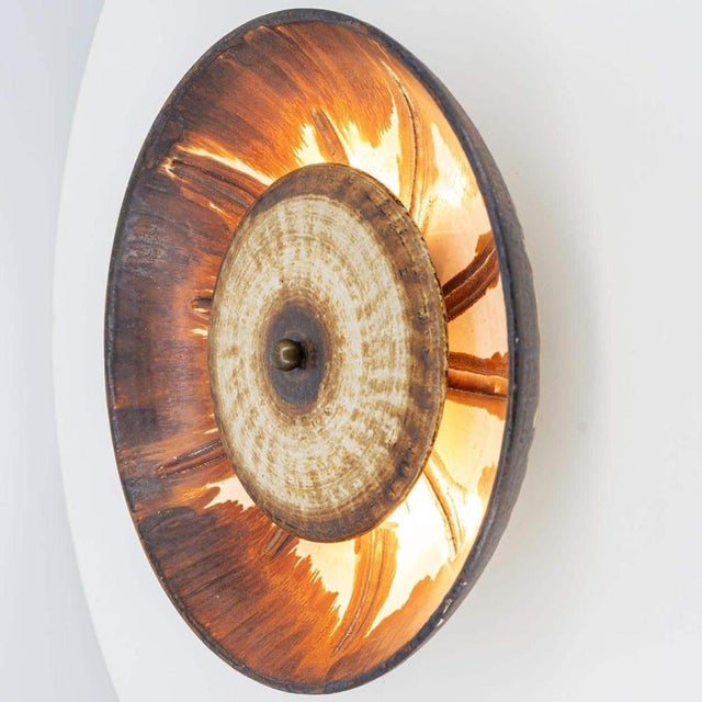 Wall Light with Brown and Beige Accents from Axella, Denmark, 1970s For Sale - Image 11 of 15